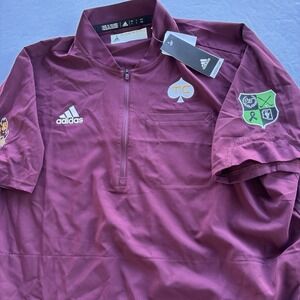 Adidas‎ ASU Sun Devils Golf Quarter Zip AEROREADY Pullover L Maroon NWT